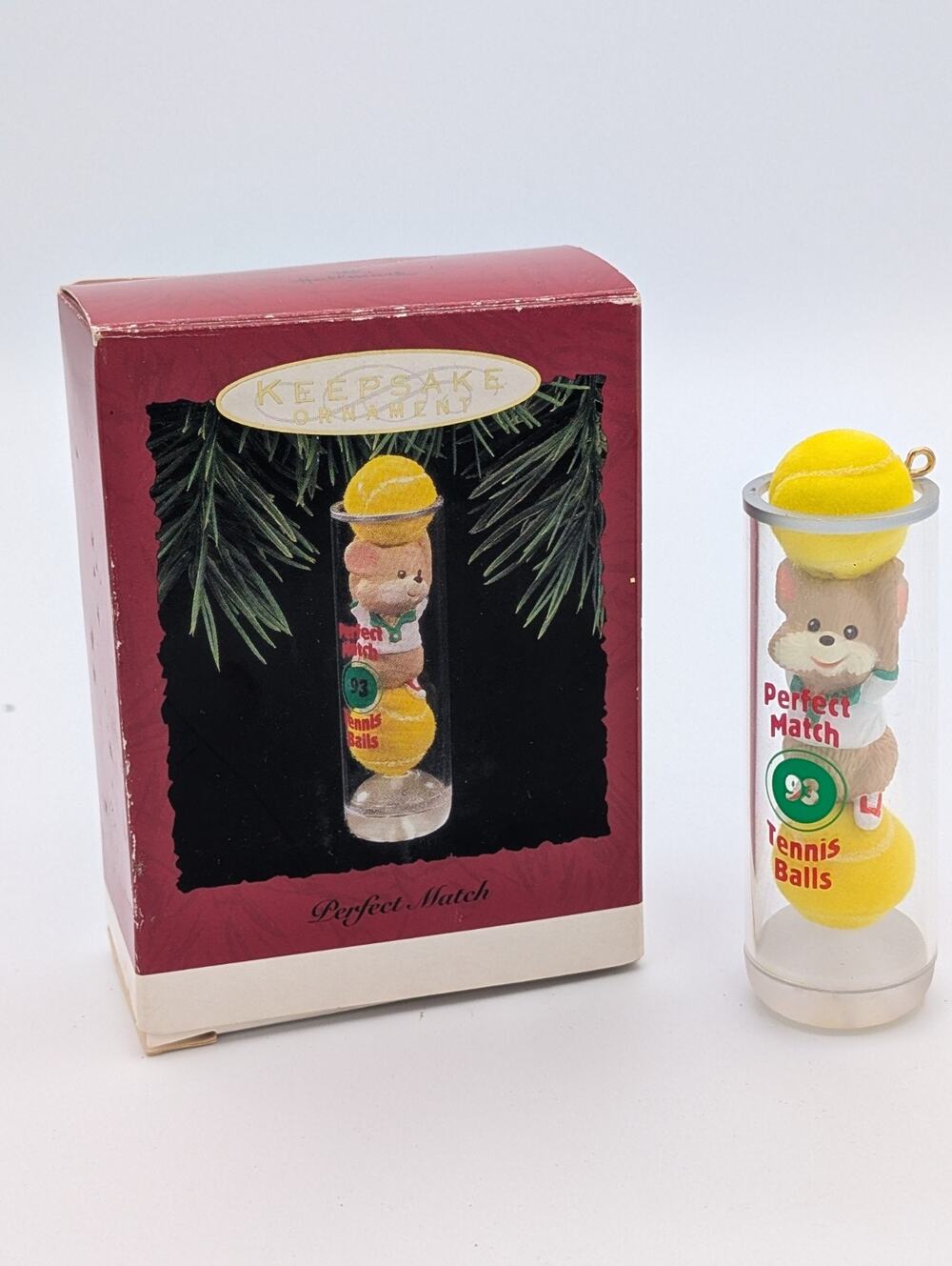 Hallmark ~ Perfect Match ~ Tennis Balls Keepsake Ornament 1993 NEW MIB